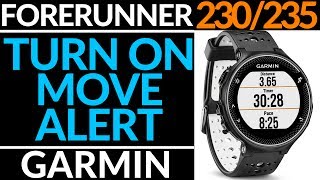 Turn On and Off Activity Tracking and Move Bar Alert - Garmin Forerunner 230 / 235