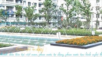 Đài phun nước khuôn viên cảnh quan sân vườn, kiến trúc phun nước nghệ thuật nhà đẹp