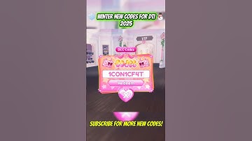 NEW CODE IN DRESS TO IMPRESS WINTER UPDATE! NEW CODES DTI!#dresstoimpress #dti #roblox