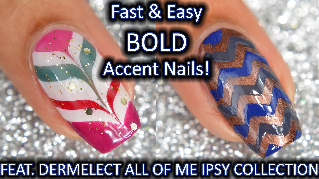 DIY: Fast & Easy BOLD Accent Nails Ft. DERMELECT All of ME
