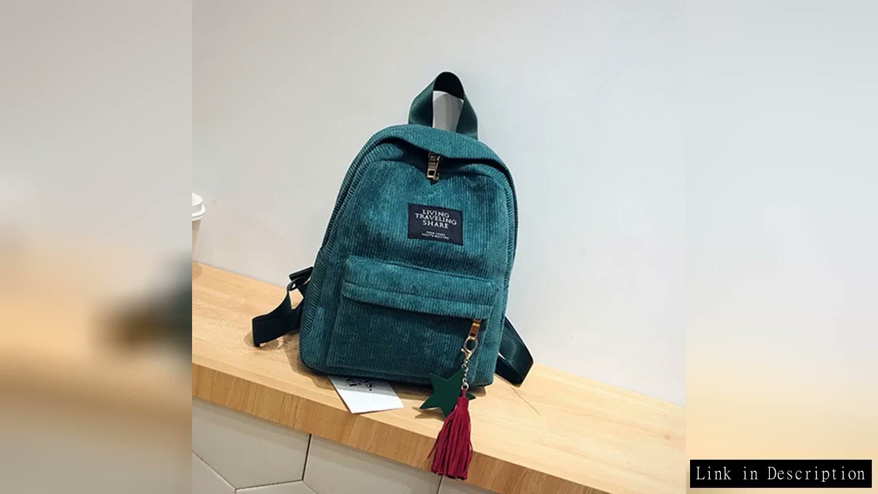 Casual Female Backpack Women College School Bags Travel Rucksack Corduroy Shoulder Bags For Teenage