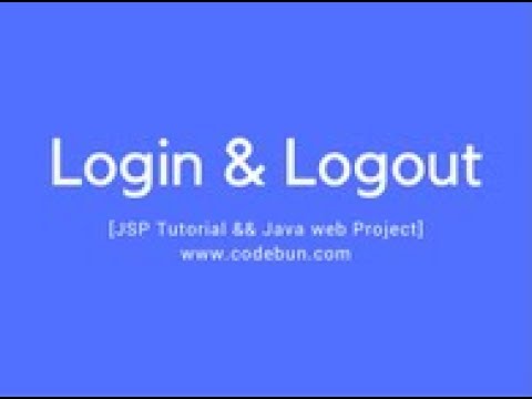 java web project  using JSP, and Servlet(login and logout)