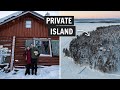 We stayed on an offgrid private island in finland in the winter