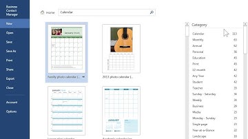 Word 2013 Find Free Calendar Templates on Office.com