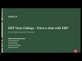 Digital Assistant ERP Data Dialogs - Have a chat with ERP