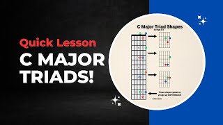 Learn C Major Triads on guitar! Quick & Easy Tutorial on Strings 1-3!