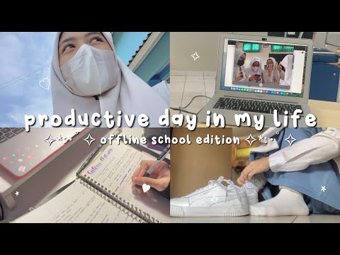 productive day in my life ✿･ﾟ✧ offline school edition!! + afterschool routine | Ghaida Salma