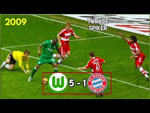 Wolfsburg 5 - 1 Bayern Münih | 2009 - Türkçe Spiker