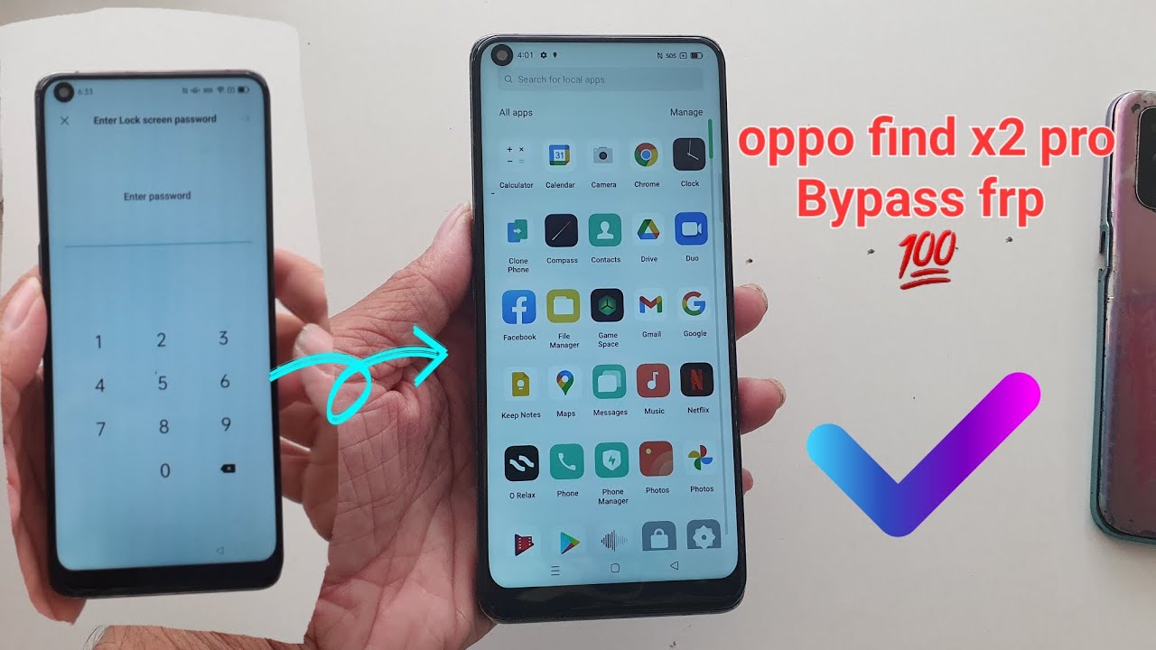 How bypass Frp oppo find x2 pro Without Computer