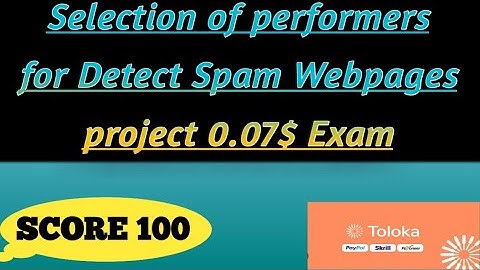 Selection of performers for Detect Spam Webpages project 0.07$ Exam
