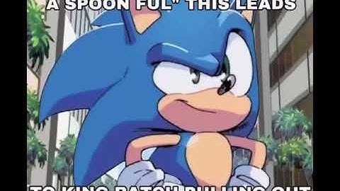 Sonic explaining the comically large spoon joke