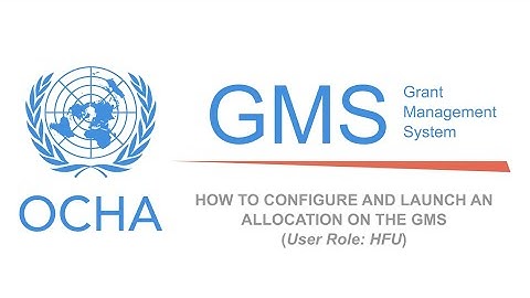 HFU - how to set up and launch an allocation on the GMS