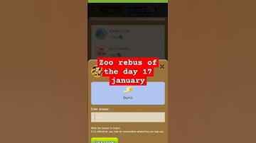 Zoo rebus of the day 17 january 2025 #zooairdrop #zoorebusoftheday