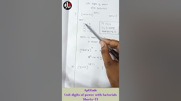 Aptitude Tricks for competative exams|Number Systems|Unit digits of power with factorials- Shorts-13