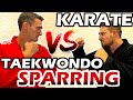 Karate VS Taekwondo Sparring!! 3rd Dan Kempo V 4th Dan TKD (World)