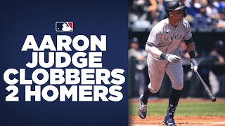 Aaron Judge clobbers 2 HR vs Royals - with one going 453 feet!