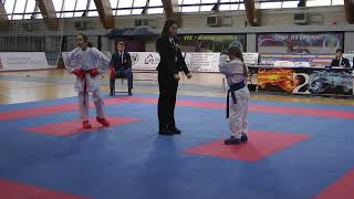 соревнования по каратэ девочки 10-11 лет Щелково 23-02-2023
