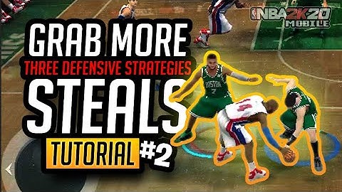 TUTORIAL: #2 Grab more STEALS using these THREE DEFENSIVE STRATEGIES!  | NBA 2K20 Mobile |