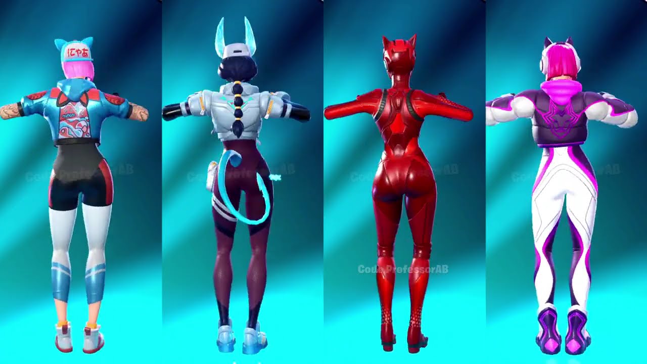 Fortnite Childlike Things Emote With OG Lynx Shiver Trailblazer Lynx Skin Thicc 🍑😍😂 Who Won ?