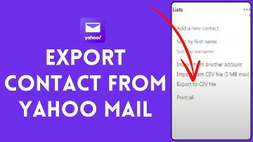 How to Export Contacts from Yahoo Mail?