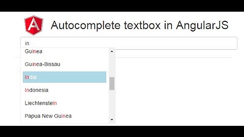 Implement autocomplete textbox in AngularJS