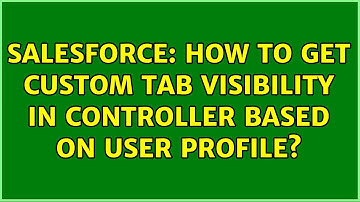 Salesforce: How to get custom tab visibility in controller based on user profile? (3 Solutions!!)