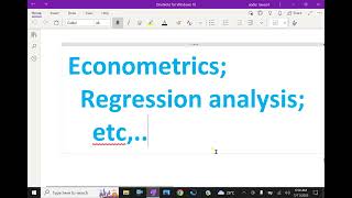 Econometrics : - ( Econometry, Regression analysis and Error terms ) - 5.#econometrics #resgression Net Worth