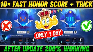 How To Increase Honor Score In Free Fire 2024 | After Ob44 Update Honor Score 10× Fast Plus Trick