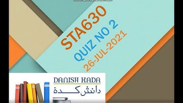 STA630 – Research Methods Quiz NO 2