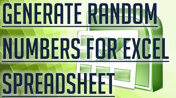 [Free Excel Tutorial] GENERATE RANDOM NUMBERS FOR EXCEL SPREADSHEET - Full HD