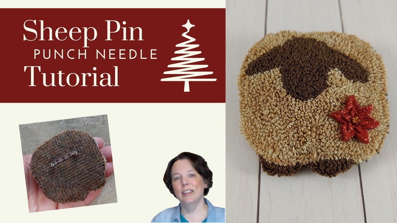Punch Needle Sheep Pin YouTube