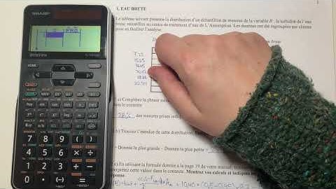 Moyenne et écart type avec une calculatrice SHARP EL-W516XG