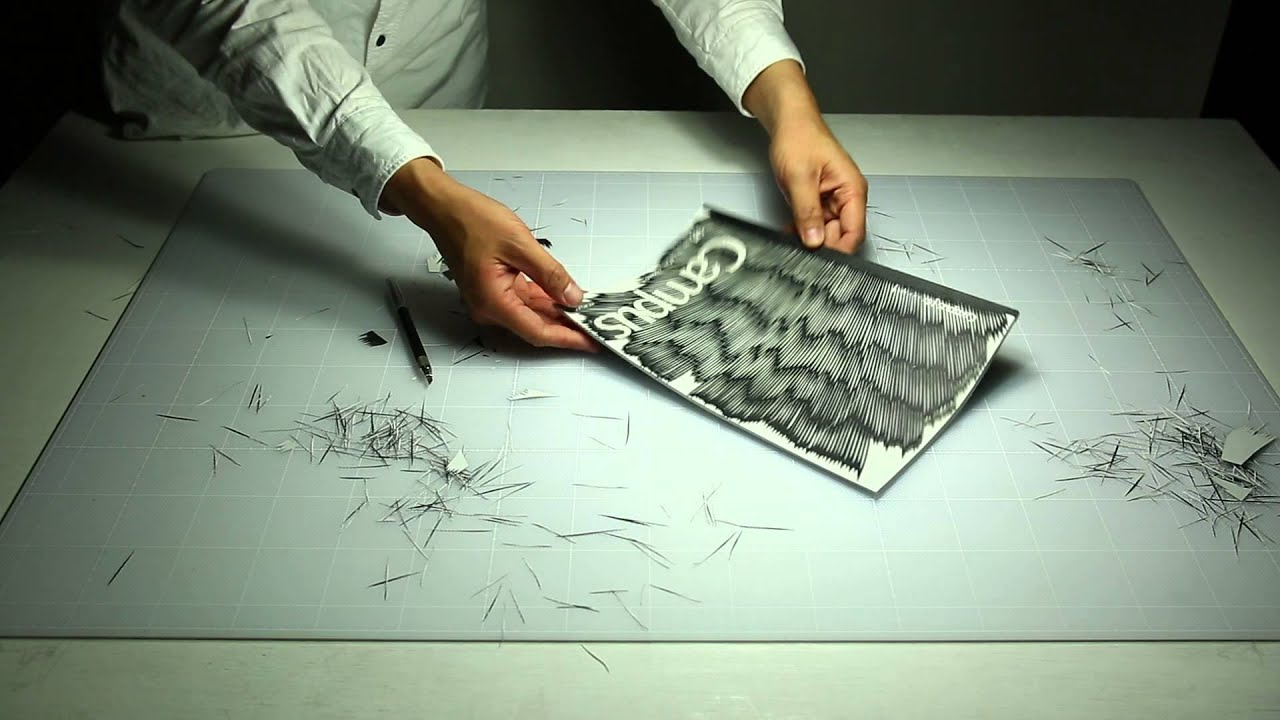 切り絵作家 尾関幹人が作る カッティングマットの広告 コクヨのコウコク