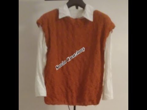 gilet facile ai ferri - YouTube