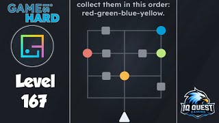 Game is Hard Level 167 collect them in this order: red-green-blue-yellow. Gameplay & Solution