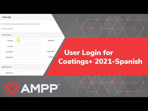 User Login for Coatings+ 2021-Spanish