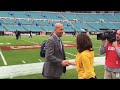 James Franklin on his pregame walk around EverBank Stadium