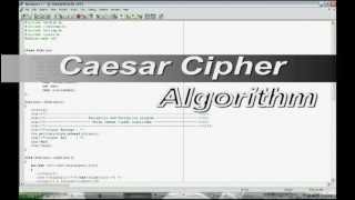 Encryption and Descryption using Caesar Cipher Algoritms