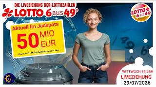 Ziehung der Lottozahlen live 29.07.2026 | lotto 6 aus 49