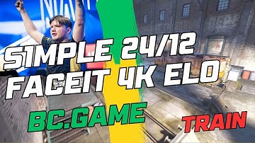 s1mple (24-12) VOICE COMMS (TRAIN)  FACEIT Ranked #s1mple #cs2 #faceit #povcs2