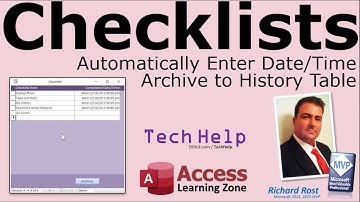 Checklists in Microsoft Access. Keep History Archive. Recurring. Class Rosters. Safety Procedures.