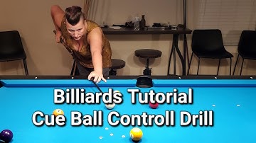 Improve your cue ball controll when using Top Spin- Great Drill for New Players