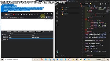 TYDTECHNOMATIC SEASON 2 EP 2   LEARN LOCALSTORAGE  HOW TO MAKE A INPUT FORM WITH LOCAL STORAGE