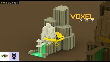 Magicavoxel | creating a 3D Isometric beautiful scene (Speed Art)