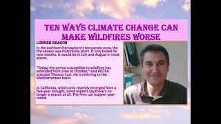 Ten Ways Climate Change Can Make Wildfires Worse