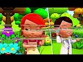 Five Little Babies Jumping on the Bed 🎵 | Repetitive Music Loop | Colorful Sensory Animation
