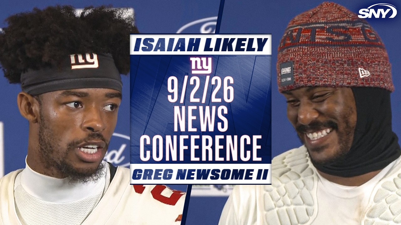 Isaiah Likely, Greg Newsome II talk first NY camp experience, belief in Giants competing in '26