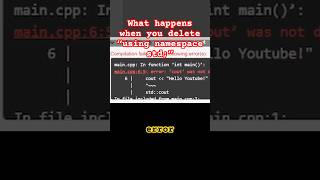 using namespace std; Explained in 30 seconds