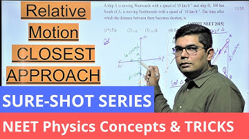 Relative Motion | L-2 Closest Approach Technique | Sure Shot Series | Neet Physics Concepts & TRICKS