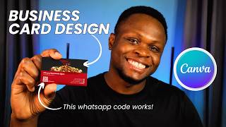 Business Card Design in Canva with a WhatsApp QR Code that Works!